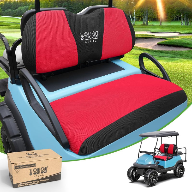 10L0L أغطية مقاعد عربات الجولف 10L0L عالمية لسيارات ياماها G29 Drive2 Club Car DS Precedent Tempo للمقاعد الأمامية القياسية، غطاء مقعد شبكي قابل للتنفس، بدون حفر وسادة المقعد - راحة على مدار السنة - Image 1